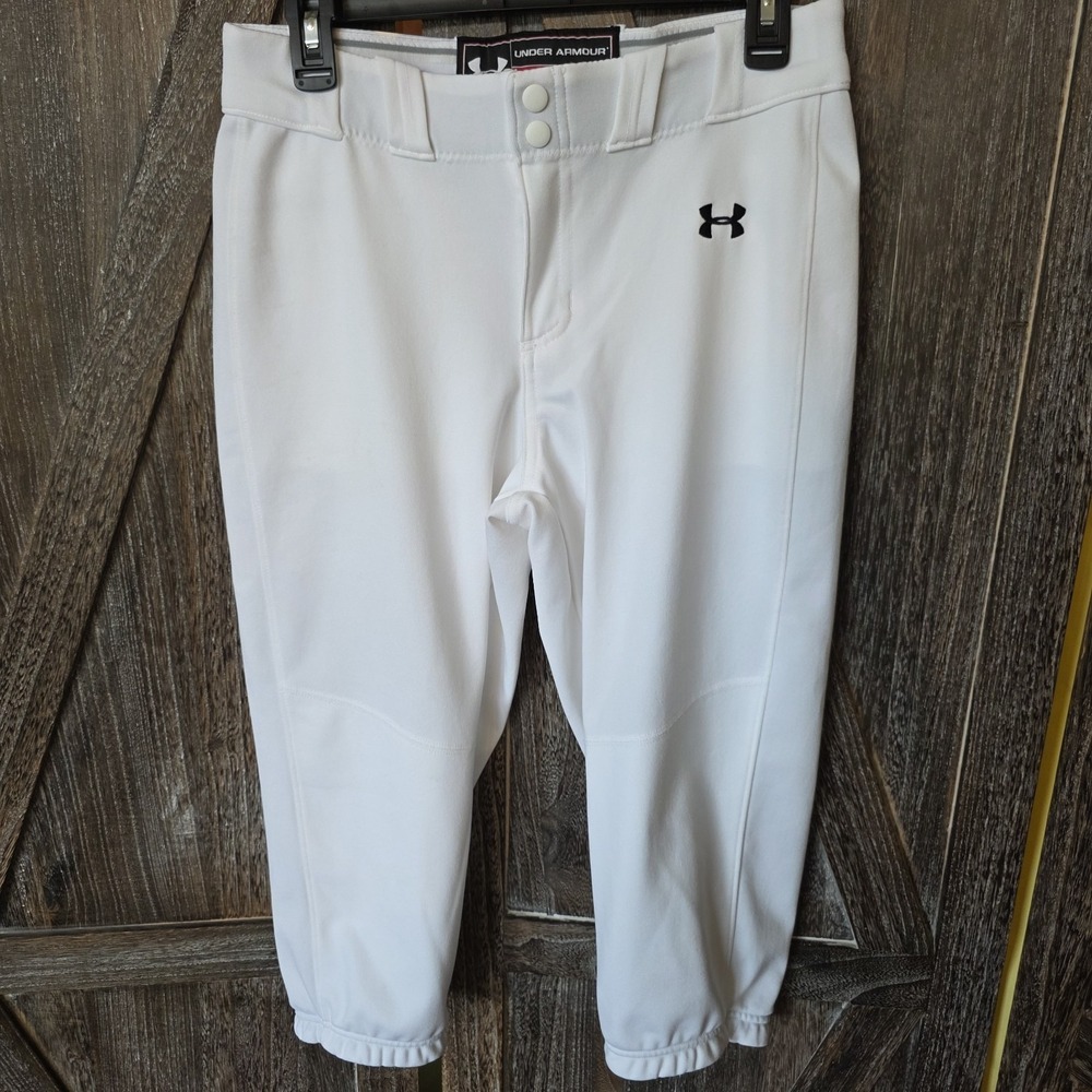 Under‎ Armour Pants Women's Size Medium White Softball Baseball Cropped Sports